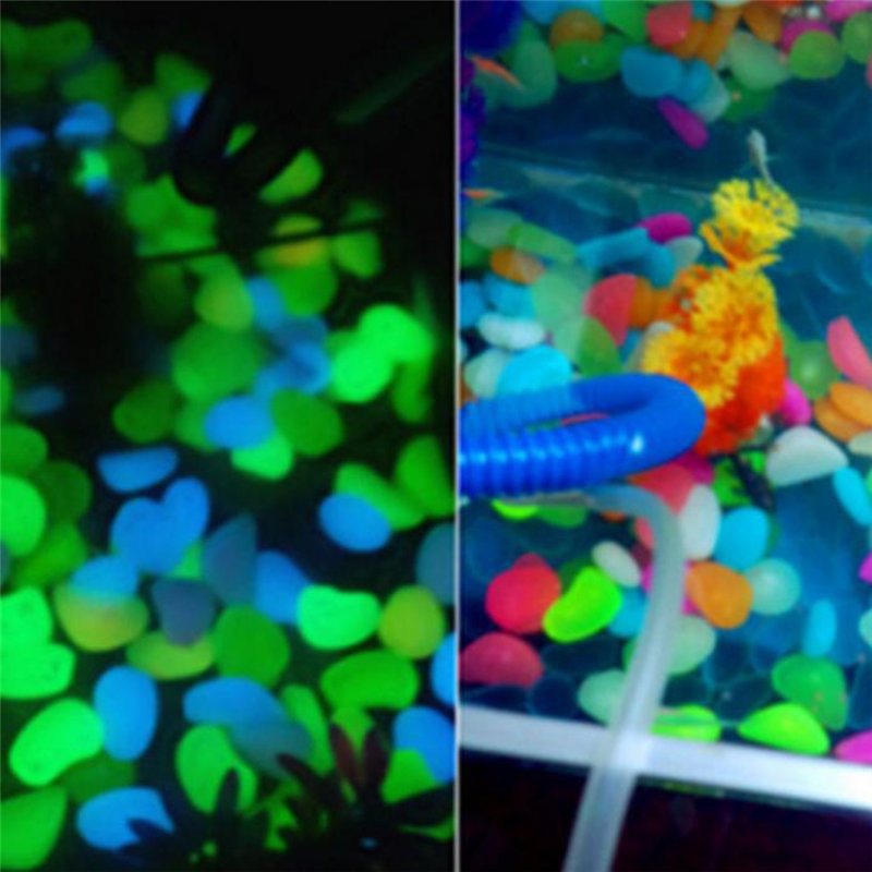 50Pcs Glow in the Dark Garden Pebbles