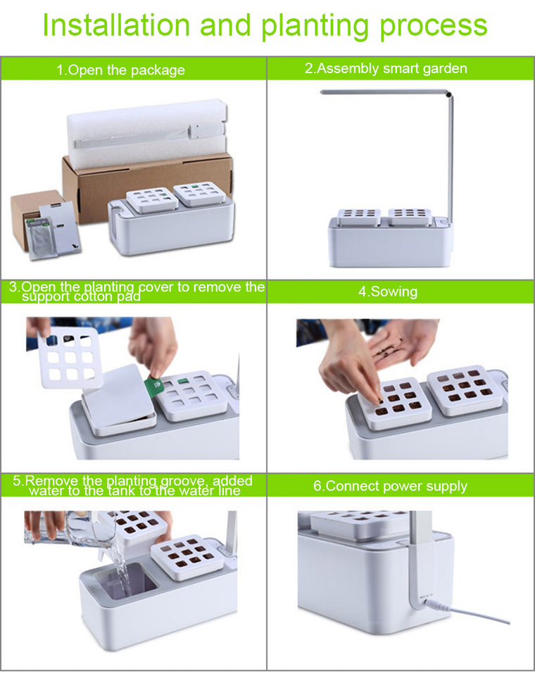 Smart Herb Garden Kit LED Grow Light
