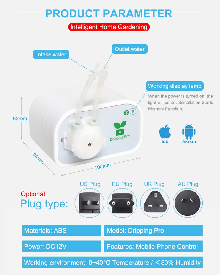 Mobile phone control Intelligent garden automatic watering device