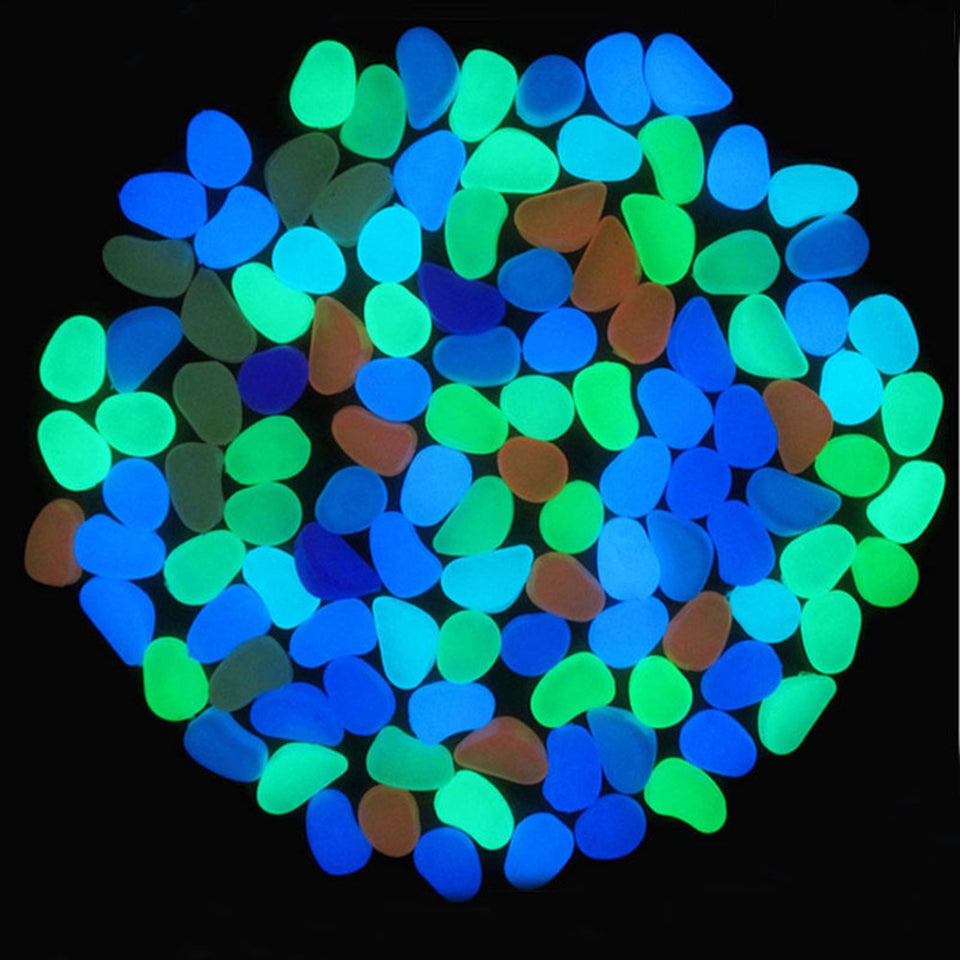 50Pcs Glow in the Dark Garden Pebbles