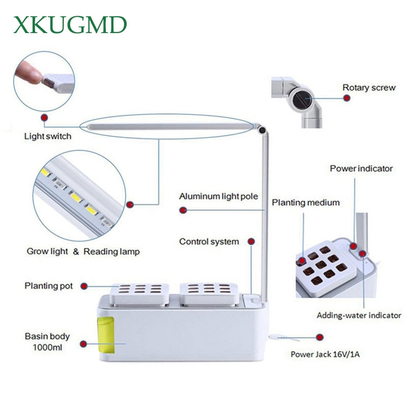 Smart Herb Garden Kit LED Grow Light
