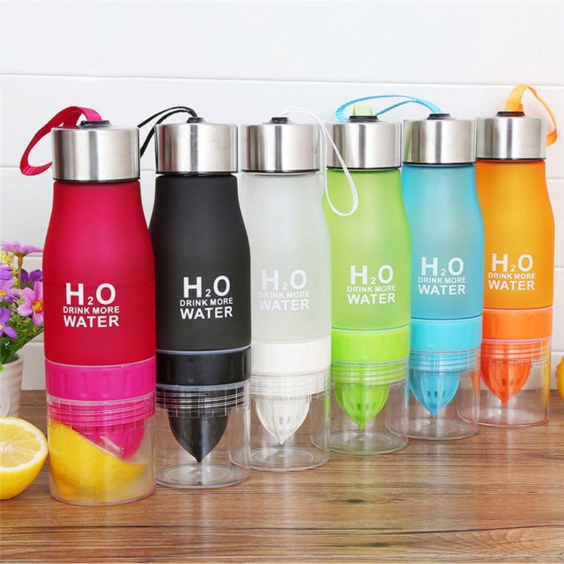 650ml Water Bottle plastic Fruit infusion bottle