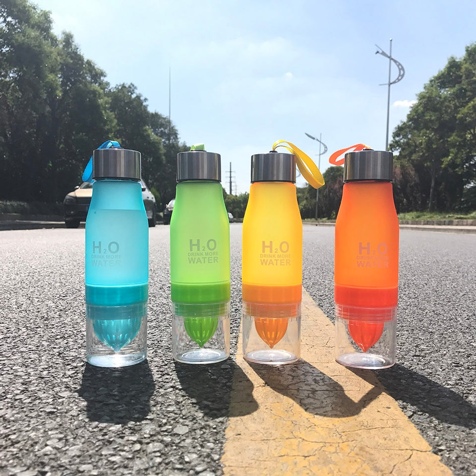 650ml Water Bottle plastic Fruit infusion bottle