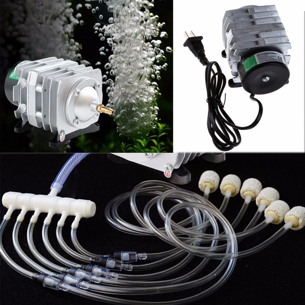 220V 18-35W Aquarium Air Pump Compressor For Aquaponics
